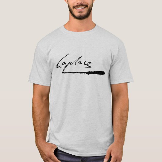 ピエール=シモン・ラプラス署名 Tシャツ (正面)