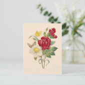 ピエール・ジョセフ・レッドテによるヘレボレスとカーネーション ポストカード (スタンド正面)