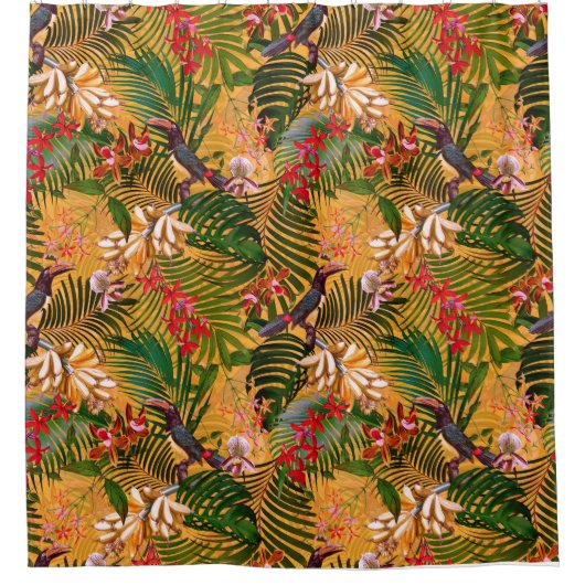 ピエール·ジョセフ+レドゥーテ，ヴィンテージ+花，フランスの+ファルム シャワーカーテン (正面)