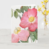 ピエール・ジョセフ・レドゥートのバラのグリーティングカード カード (黄色い花)