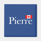 ピエール・ポリエヴル州とカナダ国旗Dark マグネット (正面)