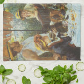 ピエール・ルノアールによるボートパーティーのランチョン キッチンタオル (折り畳み)