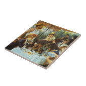 ピエール・ルノアールによるボートパーティーのランチョン タイル (側面)