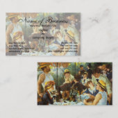 ピエール・ルノアールによるボートパーティーのランチョン 名刺 (正面/裏面)