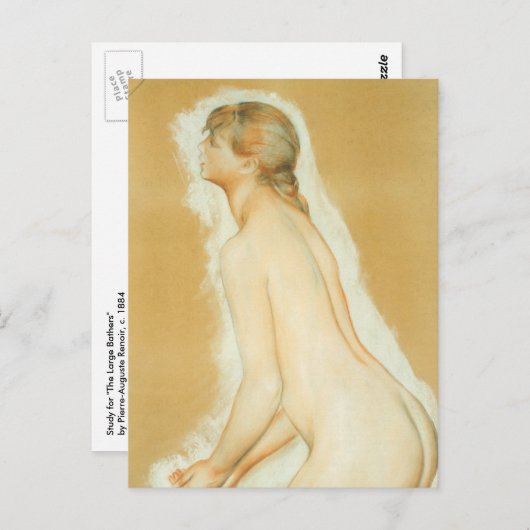 ピエール・ルノアールによる「ラージバザーズ」の勉強 ポストカード (正面/裏面)