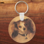 ピエール・ルノアールの犬の頭ヴィンテージファインアート キーホルダー (正面)