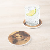 ピエール・ルノアールの犬の頭ヴィンテージファインアート コースター (側面)