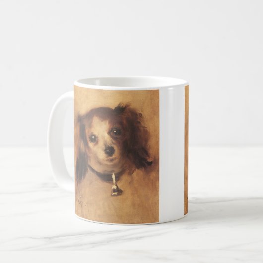 ピエール・ルノアールの犬の頭ヴィンテージファインアート コーヒーマグカップ (正面左)