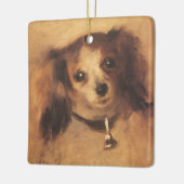 ピエール・ルノアールの犬の頭ヴィンテージファインアート セラミックオーナメント (左)