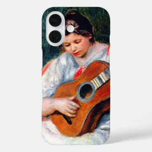 ピエール・ルノワールによるギターを弾く女性 iPhone 16ケース