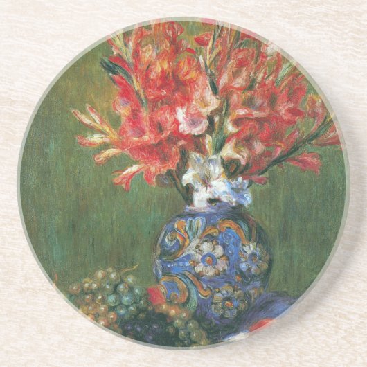 ピエール・ルノワールによる静物画 花と果物 コースター (正面)