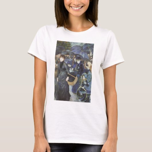 ピエール・ルノワールの傘、ヴィンテージ印象派 Tシャツ (正面)