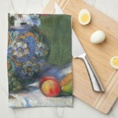 ピエール・ルノワールの静物花と果物 キッチンタオル (四つ折り)