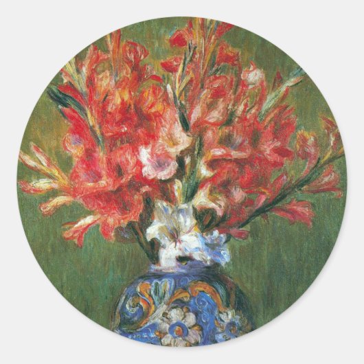 ピエール・ルノワールの静物花と果物 ラウンドシール (正面)