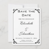 ピエール・ルノワールの「シティ・ダンス」ヴィンテージ結婚式 セーブザデート (裏面)