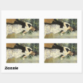 ピエール・ルノワールの「シティ・ダンス」 ヴィンテージ ファインアート 長方形シール (シート)