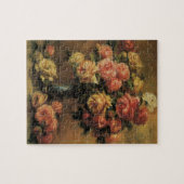 ピエール・ルノワールの「花瓶のバラ」ヴィンテージ ファインアート ジグソーパズル (横)