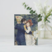 ピエール・ルノワールの『農村のダンス』、ヴィンテージ ファインアート ポストカード (スタンド正面)