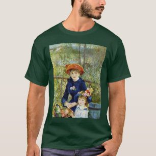 ピエール・ルノワール「テラスにて (二人の姉妹)」 Tシャツ