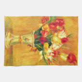 ピエール・レノワールによるチューリップ、ヴィンテージ印象派アート キッチンタオル (横)
