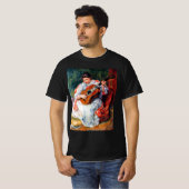 ピエール・レノワールによる「ギターを弾く女」 Tシャツ (正面フル)