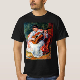 ピエール・レノワールによる「ギターを弾く女」 Tシャツ