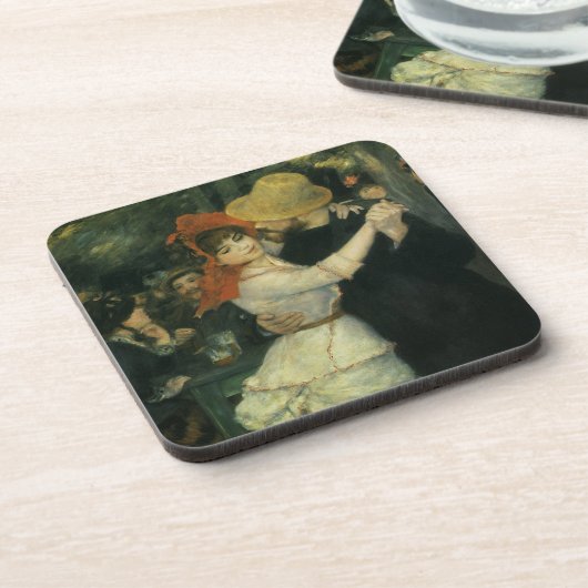 ピエール・レノワールによる「ブギバルでのダンス」、ヴィンテージ・アート コースター (左側)