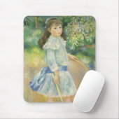ピエール・レノワールによる「少女と輪」 ヴィンテージ ファインアート マウスパッド (マウス)