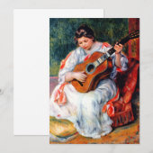 ピエール・レノワールの『ギターを弾く女』 (正面/裏面)