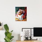 ピエール・レノワールの「ギターを弾く女」 ポスター (ホームオフィス)