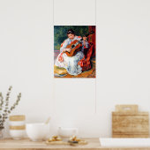 ピエール・レノワールの「ギターを弾く女」 ポスター (キッチン)