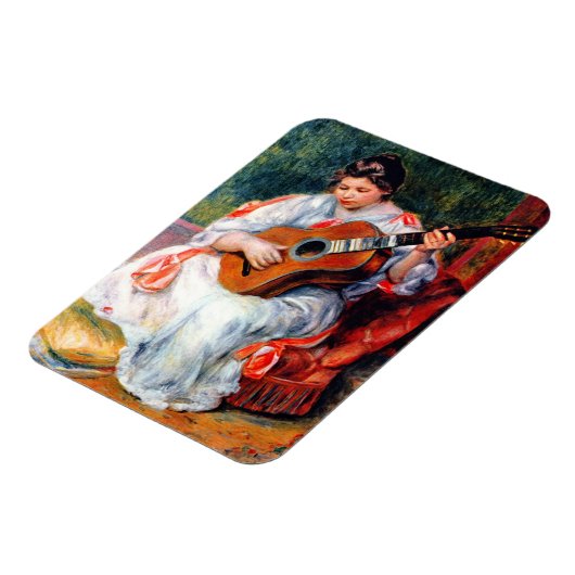 ピエール・レノワールの「ギターを弾く女」 マグネット (左側)