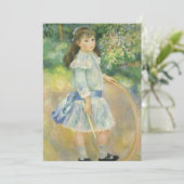 ピエール・レノワールの「少女と輪」誕生日パーティー 招待状 (スタンド正面)