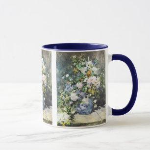 ピエール・レノワールの『春の花束』、ヴィンテージの花 マグカップ