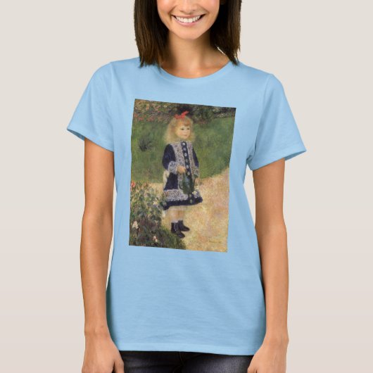 ピエール・レノワールの「水やりの少女」 Tシャツ (正面)