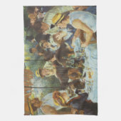 ピエール・レノワールの『舟遊びの昼食会』 キッチンタオル (縦)