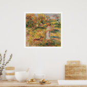 ピエールAルノアール |アーティストの妻とのランドスケープ ポスター (キッチン)