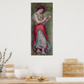 ピエールAルノアール |タンバリン踊りの女の子 ポスター (キッチン)