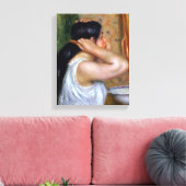ピエールAルノアール |女の子が髪をコーミング キャンバスプリント (インサイチュ (リビング))