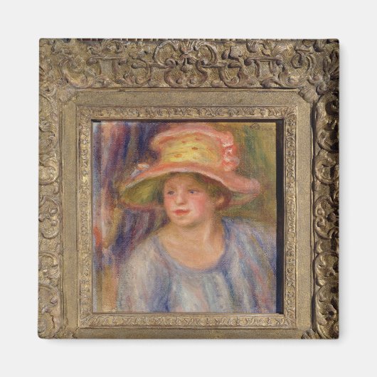 ピエールAルノアール |帽子をかぶった女性 マグネット (正面)