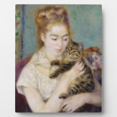 ピエールAルノアール |猫を飼っている女性 フォトプラーク (正面)