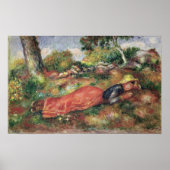 ピエールAルノアール |草の上で眠る少女 ポスター (正面)