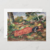 ピエールAルノアール |草の上で眠る少女 ポストカード (正面/裏面)