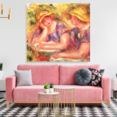 ピエールAルノアール |青いブラウスの女性2人 キャンバスプリント (インサイチュ (リビング))