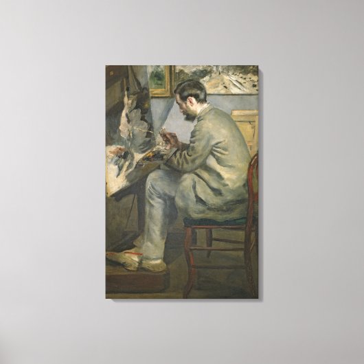 ピエールAルノアール | Frederic Bazille at his Easel キャンバスプリント (正面)