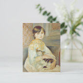 ピエールAルノアール | Julie Manet with Cat ポストカード (スタンド正面)