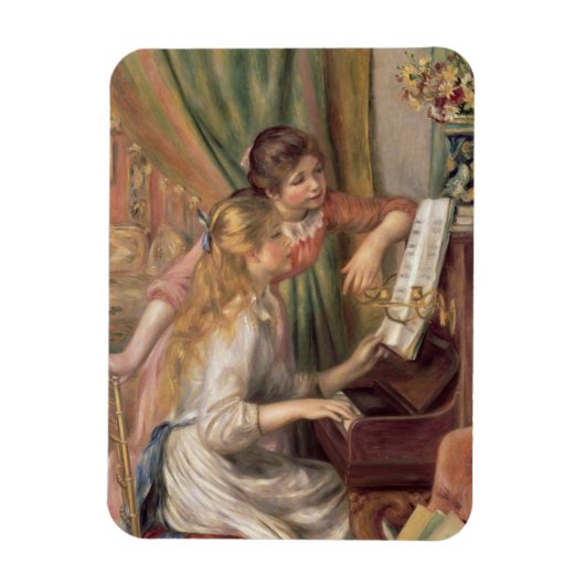 ピエールAルノアール | Young Girls at the Piano マグネット (縦)