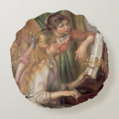 ピエールAルノアール | Young Girls at the Piano ラウンドクッション (裏面)