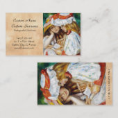 ピエールAugusteルノアールの絵を描くことを読んでいる2人の女の子 名刺 (正面/裏面)