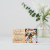 ピエールAugusteルノアールの絵を描くことを読んでいる2人の女の子 名刺 (スタンド正面)